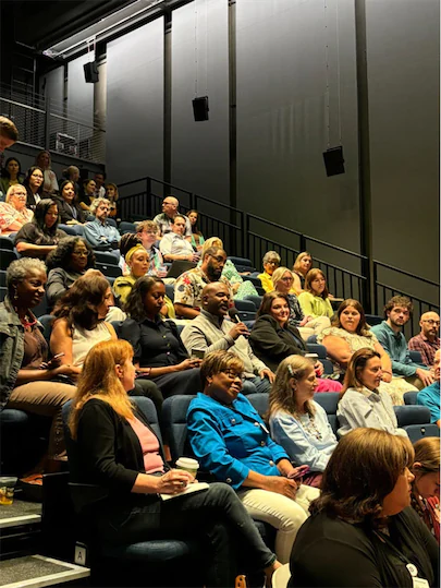 Attendees during a Q&A Session