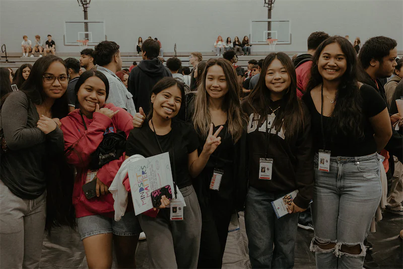 Springdale Highschool Students smiling for a photo.